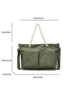 Men's Diagonal Shoulder Bag, Black & White Geometric Letter Print Fabric - Adjustable Shoulder Strap, Flap Button Zipper Closure, Large Capacity, New Year Gift, Valentine's Day Gift , Travel Bag - Multicolor - View 14