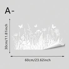 1/5片装白色蒲公英花卉图案窗贴，免胶静电粘贴，防水乙烯基材质贴纸，适用于商店橱窗、浴室镜子、办公室窗户等场所的季节性装饰。 - 多色 - 查看 16