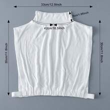 New Arrival Women Mock Neck Knit Sweater With Detachable Collar, Versatile Layering Piece - Multicolor - View 4