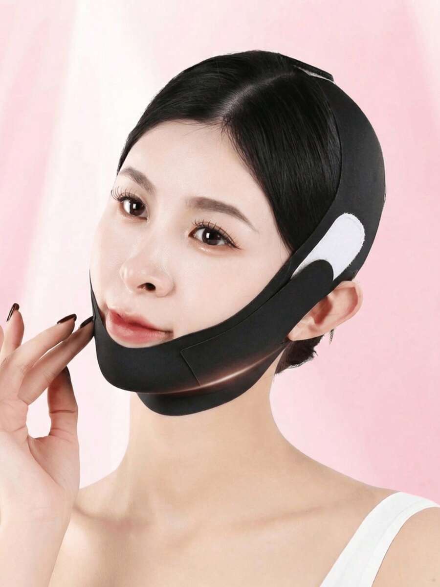 V-Shape Face Bandage, V-Shape Face Mask, Sleep Chin Strap, Reusable Face Lifting Strap, V-Shape Sun Visor, Mother's Day Facial Care Gift, Perfect Mother's Day Gift - Multicolor - View 1