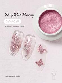 Cvian Fairy Glam 凝胶美甲延长胶，快速成型，不粘腻，可塑形，适用于3D美甲艺术，具有雕刻和水钻粘合功能，无香型 - 彩色 - 查看 15