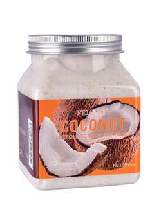 Exfoliante corporal de frutas vegetales de 500 g para limpieza profunda, exfoliación y suavizado de la piel; exfoliante de sales de baño - Coco - Ver 9