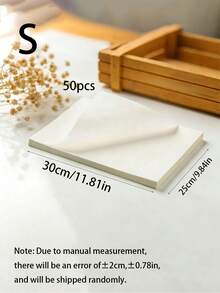 50/100 piezas Juego de papel de hornear antiadherente precortado, 30cm*25cm 40cm*30cm, papel encerado para el hogar, restaurante y cocina, papel pergamino grueso de doble cara, adecuado para freidora de aire, horno, envasado de carne - Multicolor - Ver 19