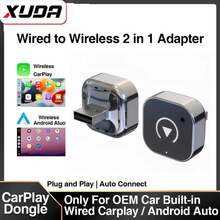 XUDA 2 en 1 adaptador CarPlay inalámbrico Android Auto AI caja inteligente sistemas inteligentes de coche para X5OT - Adaptador CarPlay - Ver 1