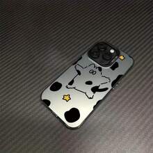 Cartoon Cat Star Pattern Phone Case It Is Compatible With IPhone 17/16/15/14/13/12/37 Pro Max/Pro/Plus Models. It Features A Stylish And Minimalist Design And Provides Shockproof And Abrasion-Resistant Protection. - Black - View 4
