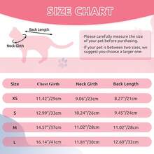 Striped Cat Recovery Suit, Cat Post-Surgery Recovery Jumpsuit, Suitable For Medium And Small Cats - Pink - View 2