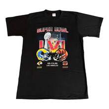 SuperS BowlS T-Shirt Size XL 2022 LA Rams CincinnatiC BengalsC Football NFLS - màu đen - Xem 1