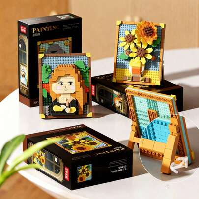 POKOJA LAND 1 Khối xây dựng tranh, Khối xây dựng tranh tự làm, Bầu trời đầy sao, Cô gái trẻ, Sóng biển, Núi, Khối xây dựng, Quà tặng sinh nhật, Trang trí máy tính để bàn cho người yêu tranh, Trang trí phòng khách, Đồ trang trí máy tính để bàn văn phòng.