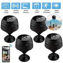 1/2/3/4pcs Mini 1080P WiFi Security Camera With Night Vision, Rechargeable Battery, Easy Installation, APP Control, Motion Detection, Suitable For Elderly, Pets, Office Etc, Remote Viewing On Mobile - Multicolor - View 1