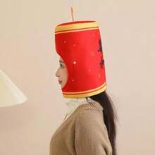 Zonfer Sorero De Año Nuevo Cino Sorero Tradicional con Personae Divido Sorero De Fiesta Tocado Sorero De Disfraz De Año Nuevo Tocado para Fiesta Cosplay - como en la foto - Ver 4