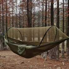 2-In-1 Outdoor Camping Hammock With Mosquito Net, 1.6 Lbs Ultra-Light Nylon Parachute Fabric Hammock, Suitable For Outdoor Survival Travel Backyard - Multicolor - View 1