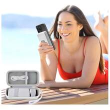 适用于 Anker 334 MagGo 移动电源（PowerCore 10K）、Anker Zolo 磁吸式 10000mAh 无线便携充电器支架的保护套，也适用于 633/622/621/321 5000mAh 快充移动电源 - 仅含保护套，男女通用，旅行必备，邮轮必备，度假必备，假日必备，旅行用品 - 白色 - 查看 5