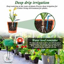 Solar Irrigation System For Garden Watering System, Garden Decorations,Latest Drip Irrigation Kit For Potted Plants, Supported Automatic Watering System For The Balcony, The Plant Bed And The Green House - Màu xanh lá cây - Phiên bản lắp đặt trên mặt đất - Xem 5