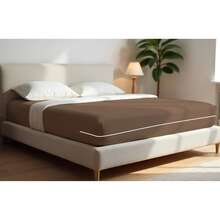 Double Gel Knit Mattress Cover With Zipper - 鏽棕色 - 查看 13