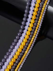 1串天然玉髓疗愈宝石珠子，4/6/8毫米 - 非常适合DIY珠宝制作、手工项链和手链 - 玉髓 - 查看 3