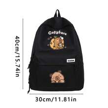 Capybara Cute Ultra-Light Weight Campus Backpack, Fashion Lightweight Travel Backpack, Ergonomic Design School Bag, Handbag, Casual Bag For Back To School Season,Back To School Supplies Stationery Supplies Backpack,Essentials Office Supplies Valentine's Day Gifts - Multicolor - View 10