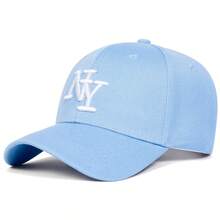 Gorras de béisbol unisex con bordado de letras NY, gorras informales ajustables para exteriores para primavera y otoño, gorra deportiva con protección T8MX - Azul cielo - Ver 2