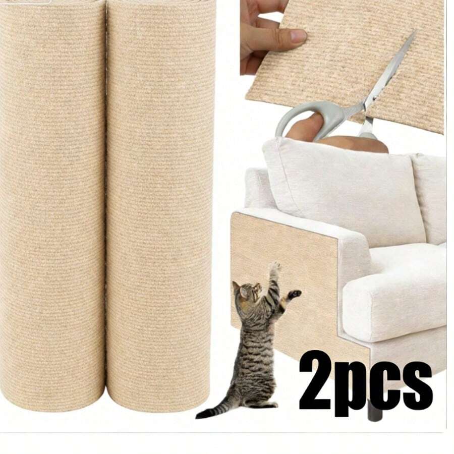 Cat Scratch Couch Furniture Protector, Adhesive Cat Scratch Pad Deterrent For Furniture, DIY Climbing Cat Scratcher Couch Protector From Cat Claws Furniture Protectors From Cats Scratching 2PCS - 40*100cm - 查看 1