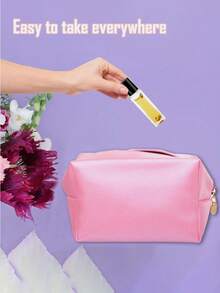 1/4pcs 10ml Square Glass Roll-On Bottle, Transparent Glass Body With Black PP Cap, Minimalist & Elegant Design, Bottle Diameter 18mm, Height 66mm Without Cap, 77mm With Cap, Includes Steel Ball Roll-On Head - Black/Steel Ball - View 5