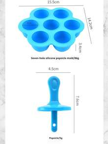 1 pezzo Stampo in silicone per ghiaccioli a 7 colori, stampo multifunzione in silicone per ghiaccioli, stampo per gelato, stampo fai-da-te per ghiaccioli per bambini, stampo multifunzione per gelato per uso domestico, macchina per il ghiaccio, cucina, ghiacciolo, frutta, gelato, ghiaccio, cubetti di ghiaccio, torta, cibo, vassoio per il ghiaccio, casa, forniture per la cucina estiva - Stesso stile, più colori - Visualizzare 4