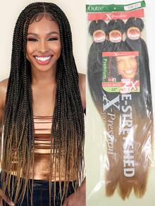 3PCS 32-Inch Pre-Stretched Braiding Hair - Smooth Yaki Texture, Flame Retardant Synthetic Fiber For All Women - Multicolor - View 12