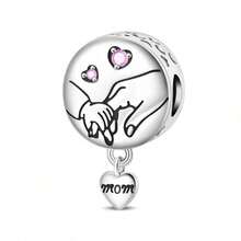 1 Silver-Plated Pendant Bead, Flower-Giving Bead, Parent-Child Hand-Holding Bead, Green Tree Of Life Bead, Parent-Child Hand-Holding Bead, Parent-Child Bead, Mother-Daughter Dance Tree Of Life Pendant, Family Harmony Bead, Family Tree Of Life Bead - Multicolor - View 13