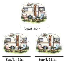 1pc/2pcs/3pcs Camper Van Heat Transfer Patches, Iron-On And Washable, Applicable To T-Shirts, Jeans, Sweaters, Handbags, Pillows, Cushions. Queen - 3PCS-s - View 7