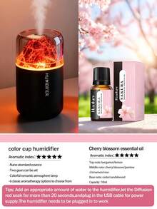 Mini Humidifier Volcanic Rock Lighting 180ml/USB Powered, Suitable For Cars, Home, Office, Bedroom, Yoga Meditation Room, Pilates Studio Gifts Low Noise Mist Diffuser - Oval - View 23