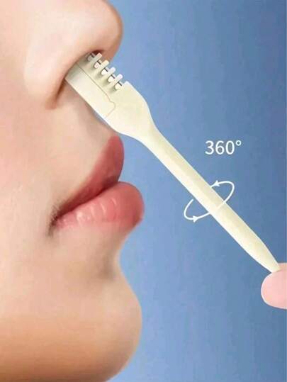 5/10pcs/Set Portable 360° Rotating Dual-Head Gentle & Painless Nose Hair Trimmer Kit, Unisex, Precision Grooming Skin/Facial Hair Removal Tool