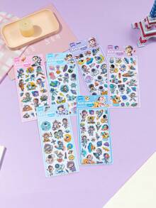 Colorful 3D Epoxy Resin Stickers - Solid Stickers - Cute Animal Series, Exquisite Appearance, 3D Design, Waterproof Self-Adhesive Decorative Stickers, Comfortable Touch, Rich Decorative Atmosphere, Suitable For DIY Decoration, Toys, Instruction Manuals, Diaries, Notebooks, Laptops, Phone Cases, Etc. - Multicolor - View 1
