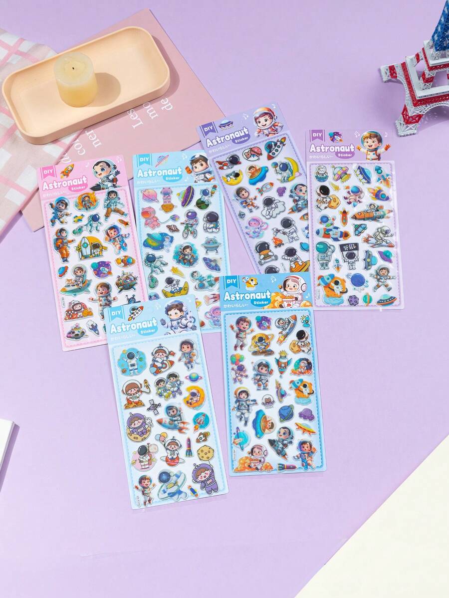 Colorful 3D Epoxy Resin Stickers - Solid Stickers - Cute Animal Series, Exquisite Appearance, 3D Design, Waterproof Self-Adhesive Decorative Stickers, Comfortable Touch, Rich Decorative Atmosphere, Suitable For DIY Decoration, Toys, Instruction Manuals, Diaries, Notebooks, Laptops, Phone Cases, Etc. - Multicolor - View 1