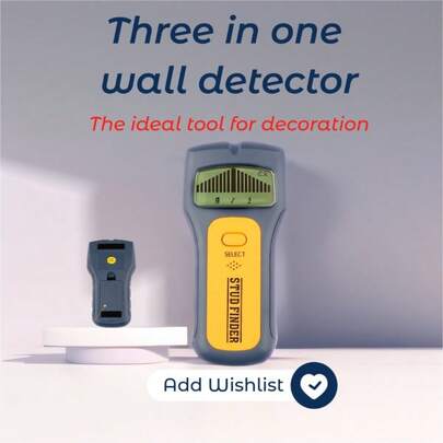 Wall Scanner, Precise Positioning With No Blind Spots. Multi-Functional Wall Detector, Accurate Detection, Wide Applicable Range. Makes Drilling No Longer Dangerous, Wall Detector Can Detect Hidden Metal, Wood Beams And Live Wires In Walls, Ceilings And Floors, For Metal, Wood And Electrical Current Detection. Shipped Without Battery
