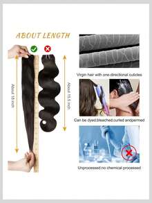 NARNI Body Wave Human Hair Extensions 15A Raw Body Wave Human Hair Bundles Human Hair 100% Unprocessed Brazilian Boutique Virgin Hair Extensions,Double Wefts,Triple Lifespan Brazilian Hair Weaving 8-32 Inch 1 Bundle 100g Natural Black Color For Women - Natural Black - Xem 11