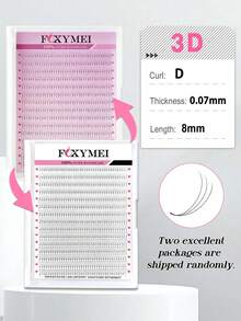 15 pares de extensiones de pestañas postizas precurvadas 3D 6D 10D 12D 14D 16D con base puntiaguda, efecto de pestañas de visón sintético esponjoso y rizado, hechas a mano - D - Ver 58