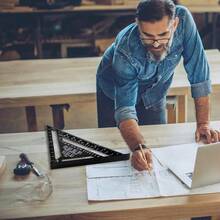 7英寸铝合金三角尺加厚90度角尺木工绘图多功能三角工具精确角度测量 - 黑色 - 查看 6