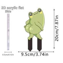 2D Acrylic Garden Stakes, Cute Animal & Christmas Outdoor Decor, Waterproof Yard Art, Weatherproof Lawn Signs, Patio & Pathway Ornaments - A - View 4