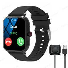 1.83英寸全触控屏智能手表，具备消息、通话、计步器、提醒功能，兼容和安卓系统，健身追踪器，男女皆宜，生日礼物佳选。 - 彩色 - 查看 11