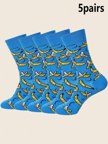 5 đôi tất họa tiết chuối xanh và khúc côn cầu trên băng, dòng sản phẩm thời trang cạnh tranh của bộ sưu tập Horanoff, Xuân/Hè. - Nhiều màu - Xem 8