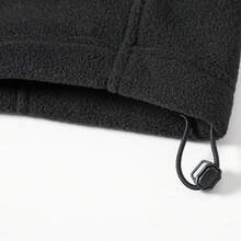 TIANXICO Mens Fleece Jacket Full Zip With Pockets Warm Lightweight Winter Jacket Thermal - Black - View 8