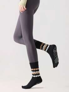 3 perechi de șosete minimaliste cu cinci degete, cu dungi, la modă, pentru yoga și Pilates, șosete sport profesionale, antiderapante, respirabile, rezistente la uzură, potrivite pentru primăvară, vară, toamnă - Multicolor - Vizualizare 6