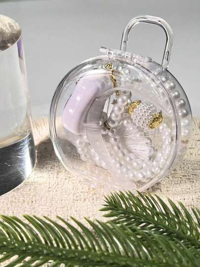 伊斯兰限量版念珠盒，彩色透明念珠收纳盒，适用于斋月祈祷，带电子计数器和重置按钮，适合斋月祈祷、日常宗教活动、节日礼物、旅行、情人节礼物、斋月小礼物、生日小礼物。