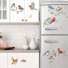 Colorful Vinyl Window Birds Stickers - Self-Adhesive Window Stickers Anti-Collision Decals For Glass Doors, Protects Birds From Strikes - A - View 4