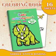 GDTME Sách tô màu chủ đề khủng long, khổ A5, 32 trang, hai mặt, dành cho trẻ em, thích hợp làm quà tặng Ngày của Mẹ và Ngày của Cha. - quần áo hàng ngày - Xem 8