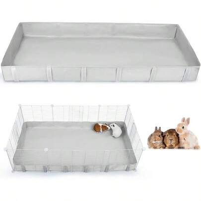 snow orchid 1pc Light Gray Guinea Pig Cage Liner, Guinea Pig Waterproof Liner, Guinea Pig Bedding With Waterproof Bottom, Suitable For Grid, Cage Pad For Guinea Pigs, Rabbits, Hamsters, Bunnies, Cage Not Included