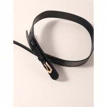 1pc Women's High-End Decorative Slim Waistband Belt, Suitable For Dresses, Blazer Jackets, Fashion Wide Waist Belt, Black Fall, Autumn, Halloween - 黑色 - 查看 7