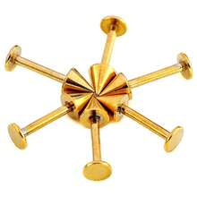 5 piezas de anillos de acero inoxidable dorado para el ombligo, joyería de perforación del ombligo - Un estilo - Ver 6