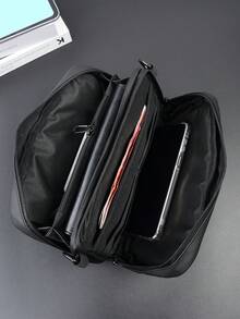 Adjustable Crossbody Bag For Men, Hands-Free Daily Commute, Convenient Travel Companion, Dual-Use Shoulder & Hand Carry, Large Capacity Chest Bag, PU Leather, Multi-Functional, Lightweight & Durable, Best Gift For Boyfriend - Multicolor - View 9