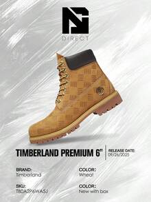 Timberland 6" Premium Waterproof Boot Wheat Debossed Print – Men's Lifestyle Sneakers – Shoes For Man -Vintage- Spring & Summer-Classic Color, Warm & Durable, Outdoor To Everyday Casual Wear - Easter Gift – TB0A2P6WA5J - Lúa mì - Xem 6