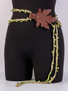 Cinturón ajustable con hojas de arce de hada, adecuado para el cosplay de elfos del bosque y atuendos diarios - A - Ver 5