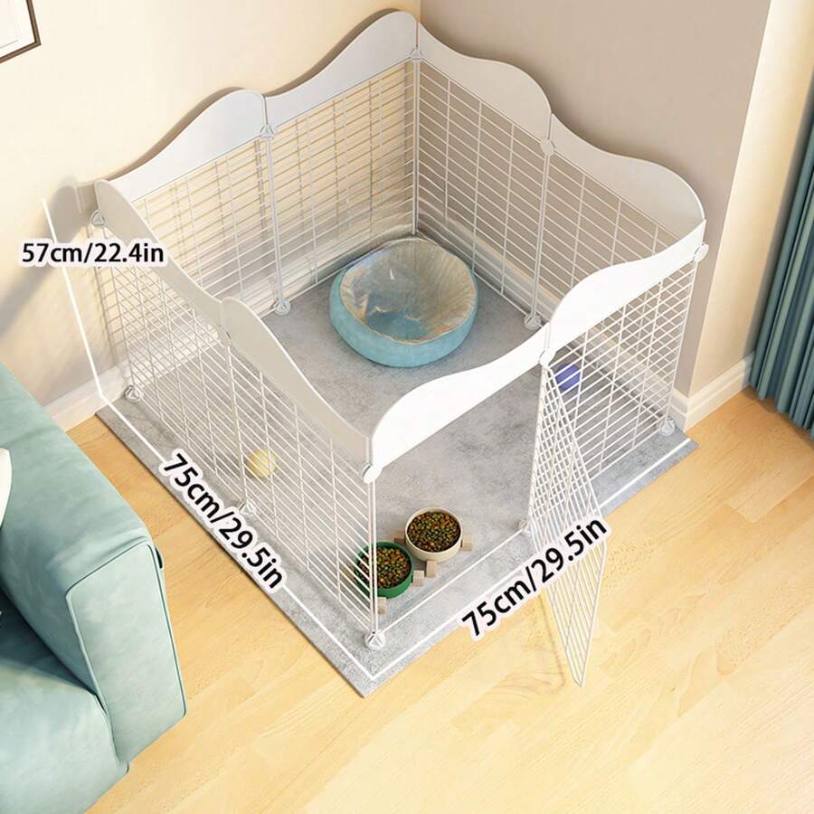 Easy Install Removable Small Dog Fence, Collapsible Indoor Pet Gate For Small Dogs - Multicolor - View 1